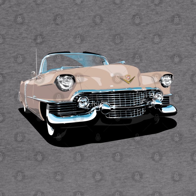 1954 Cadillac Series 62 Convertible in dusky pink by candcretro